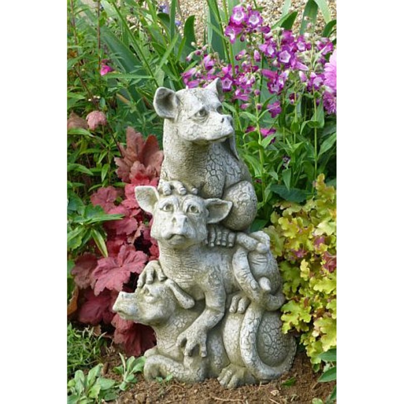 Steinfigur Drachen "The Lookout Team" Steinfigur Drachen "The Lookout Team"